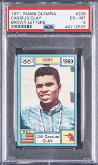 1971 Panini Olympia Brown Letters #208 Cassius Clay - PSA EX-MT 6